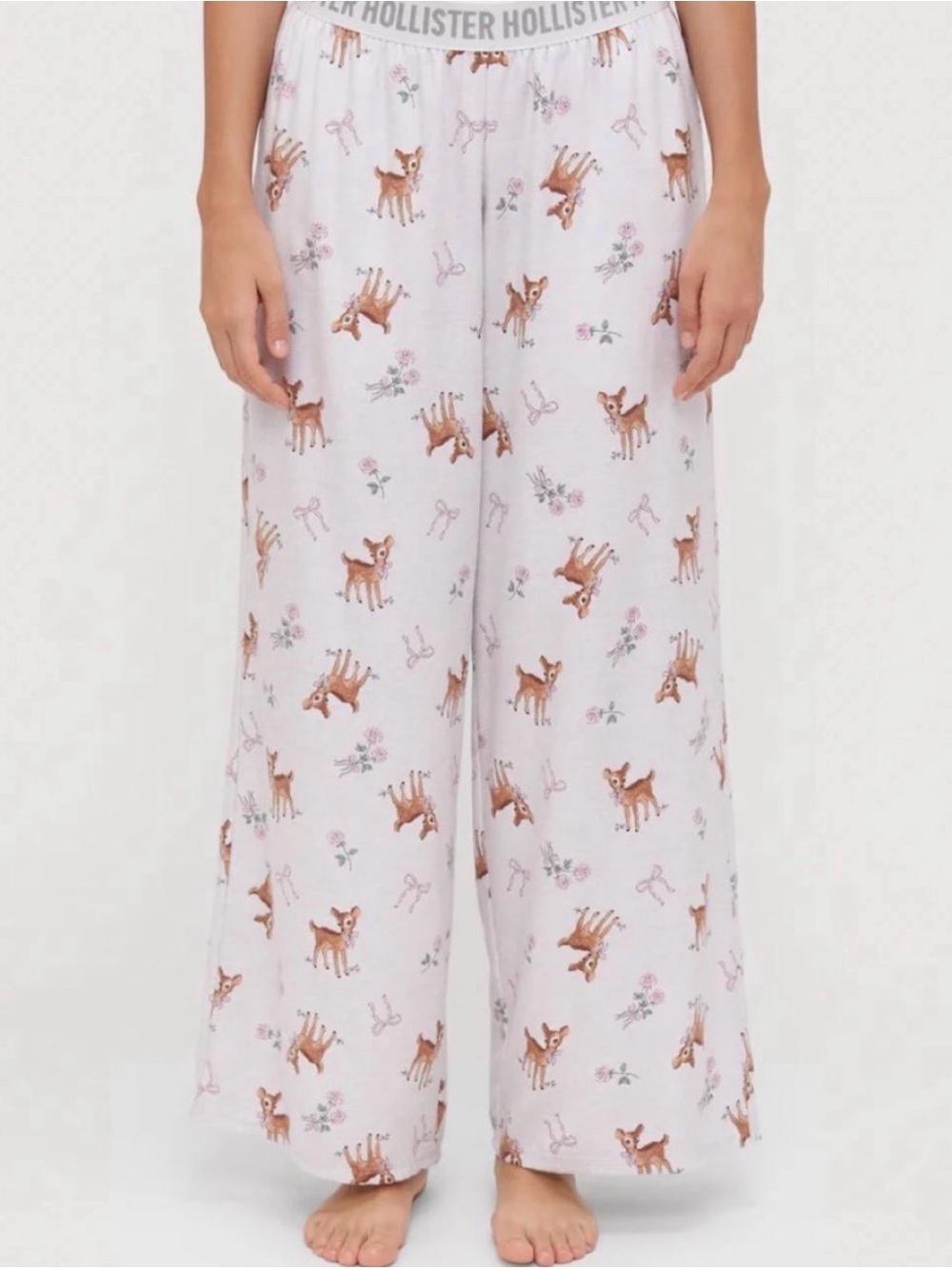 Hollister Baggy Flannel Deer Print Pajama Pants